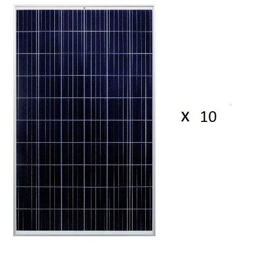 Lot de 10 Panneaux Photovoltaïques SHARP 415 Wc Monocristallins