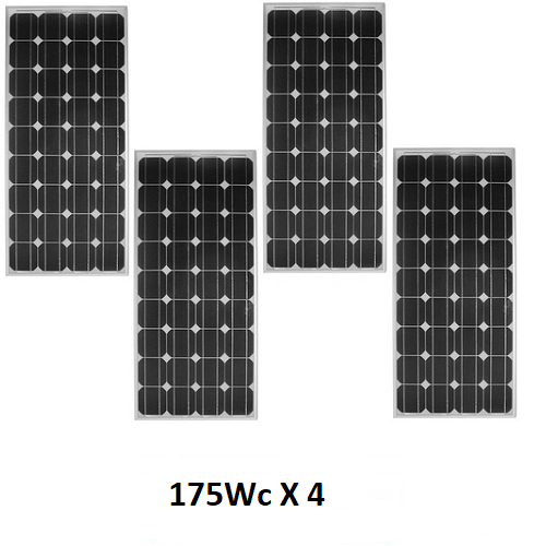 Lot de 4 Panneaux Photovoltaïques VICTRON 175Wc  12V Monocristallins