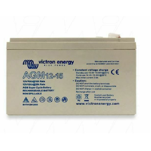 12V/15Ah AGM Super Cycle Batt. (Faston-tab 6.3x0.8mm)