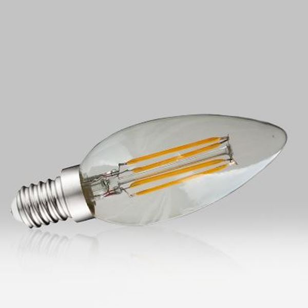 Ampoule LED 4W COB Flamme Filament E14 2700K Blanc Chaud - VISION-EI