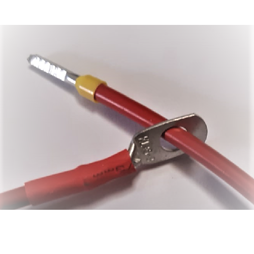 Câble de connexion batterie - régulateur 4mm2 1 cosse M8 rouge